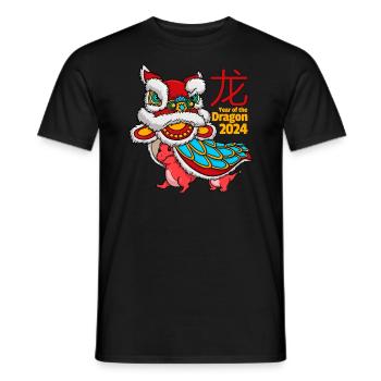 Chinesisches Neujahr des Drachen 2024 Jahre Drache - Männer T-Shirt - Schwarz - Vorne - AI Model Male 178 light (178cm)