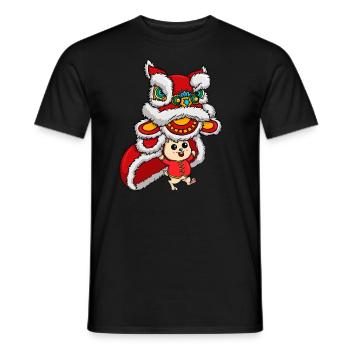 Chinesisches Neujahr des Kaninchens 2023 Jahr Kani - Männer T-Shirt - Schwarz - Vorne - AI Model Male 178 light (178cm)