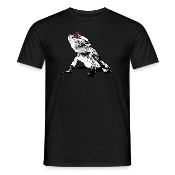 B�rtiger Drachen Nerd Pet Lizard Geek Bart Drache - Männer T-Shirt - Schwarz - Vorne - AI Model Male 178 light (178cm)