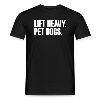 Heben Sie schwere Haustier -Hunde Fitnessstudio Tr - Männer T-Shirt - Schwarz - Vorne - AI Model Male 178 light (178cm)