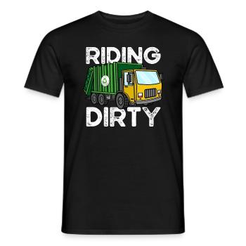 Reiten schmutziger M�llwagen M�llwagen M�lltagschm - Männer T-Shirt - Schwarz - Vorne - AI Model Male 178 light (178cm)