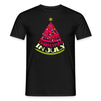 Weihnachten im Juli Watermelon Slice Weihnachten J - Männer T-Shirt - Schwarz - Vorne - AI Model Male 178 light (178cm)