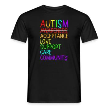 Autismusbewusstsein Autismus AkzeptanzHemd - Männer T-Shirt - Schwarz - Vorne - AI Model Male 178 light (178cm)