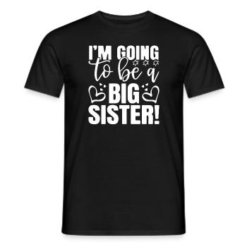 Ich werde eine gro�e Schwester neue gro�e Schweste - Männer T-Shirt - Schwarz - Vorne - AI Model Male 178 light (178cm)