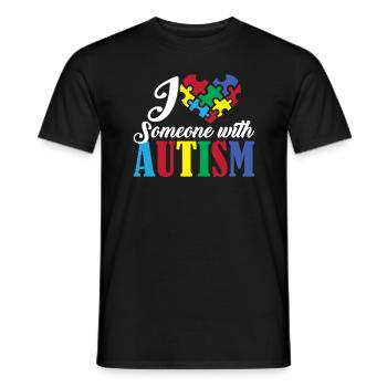Ich liebe jemanden mit Autismus -Herz -Autismus -B - Männer T-Shirt - Schwarz - Vorne - AI Model Male 178 light (178cm)