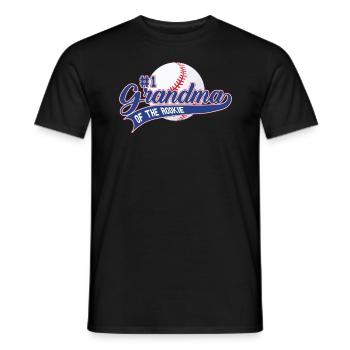 Oma des Rookie 1. Geburtstag Baseball Rookie - Männer T-Shirt - Schwarz - Vorne - AI Model Male 178 light (178cm)