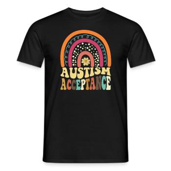 Autismusbewusstsein Akzeptanz Regenbogen Autismus - Männer T-Shirt - Schwarz - Vorne - AI Model Male 178 light (178cm)
