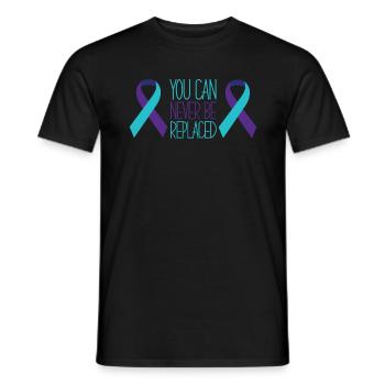 Sie k�nnen niemals Selbstmordbewusstsein ersetzt w - Männer T-Shirt - Schwarz - Vorne - AI Model Male 178 light (178cm)