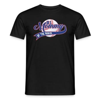 Mama des Rookie 1. Geburtstags Baseballfamilie - Männer T-Shirt - Schwarz - Vorne - AI Model Male 178 light (178cm)