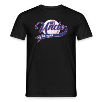 Onkel des Rookie 1. Geburtstags Baseballfamilie - Männer T-Shirt - Schwarz - Vorne - AI Model Male 178 light (178cm)