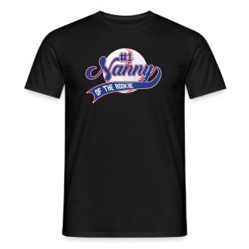 Nanny der Rookie 1. Geburtstag Baseballfamilie - Männer T-Shirt - Schwarz - Vorne - AI Model Male 178 light (178cm)