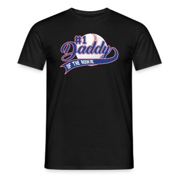 Papa des Rookie 1. Geburtstags Baseballfamilie - Männer T-Shirt - Schwarz - Vorne - AI Model Male 178 light (178cm)