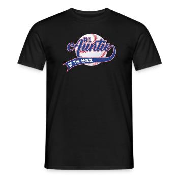Tante des Rookie 1. Geburtstags Baseballfamilie - Männer T-Shirt - Schwarz - Vorne - AI Model Male 178 light (178cm)