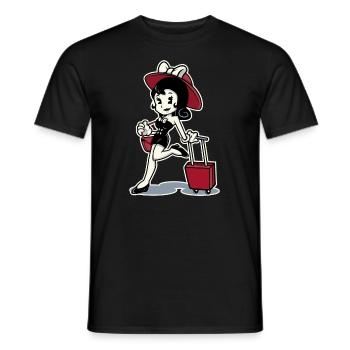 World Traveller Girl World Traveller FrauenreisenR - Männer T-Shirt - Schwarz - Vorne - AI Model Male 178 light (178cm)