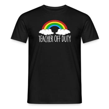 Lehrer au�erhalb des Dienstes Rainbow Letzter Schu - Männer T-Shirt - Schwarz - Vorne - AI Model Male 178 light (178cm)