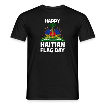 Happy Haitian Flag Day Haiti Flagge Proud Haiti Fl - Männer T-Shirt - Schwarz - Vorne - AI Model Male 178 light (178cm)