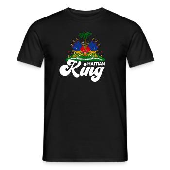Haitianischer K�nig Haiti Flagge M�nner Haitianer - Männer T-Shirt - Schwarz - Vorne - AI Model Male 178 light (178cm)