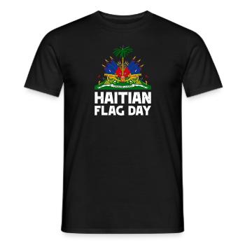 Happy Haitian Flag Day Haiti Flagge Proud Haiti Fl - Männer T-Shirt - Schwarz - Vorne - AI Model Male 178 light (178cm)