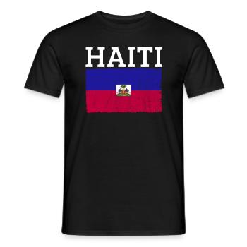 Haiti Flagge stolze haitianische Haiti -Haitian -F - Männer T-Shirt - Schwarz - Vorne - AI Model Male 178 light (178cm)