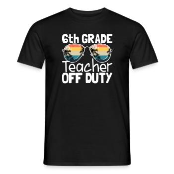 Lehrer au�erhalb des Dienstes Letzte Schullehrerin - Männer T-Shirt - Schwarz - Vorne - AI Model Male 178 light (178cm)