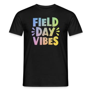 Field Day Vibes �ler Kinder Lehrer Field Tag - Männer T-Shirt - Schwarz - Vorne - AI Model Male 178 light (178cm)