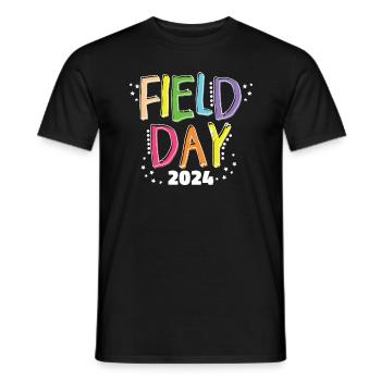 Field Day 2024 �ler Kinder Lehrer Field Tag 202 - Männer T-Shirt - Schwarz - Vorne - AI Model Male 178 light (178cm)