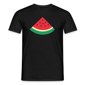 Wassermelone Slice Lustige Sommerliebe Wassermelon - Männer T-Shirt - Schwarz - Vorne - AI Model Male 178 light (178cm)