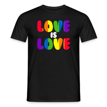Liebe ist Liebe Regenbogen LGBTQ Gay Pride Liebe i - Männer T-Shirt - Schwarz - Vorne - AI Model Male 178 light (178cm)