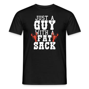 Nur ein Typ mit einem fetten Sack Herren -Languste - Männer T-Shirt - Schwarz - Vorne - AI Model Male 178 light (178cm)