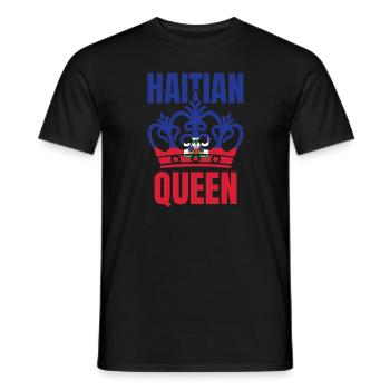 Haitianische K�nigin Haiti Flagge Frauen Haitianis - Männer T-Shirt - Schwarz - Vorne - AI Model Male 178 light (178cm)