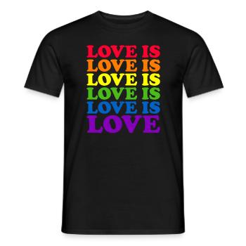 Liebe ist Liebe Regenbogen LGBTQ Gay Pride Liebe i - Männer T-Shirt - Schwarz - Vorne - AI Model Male 178 light (178cm)