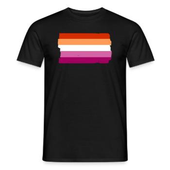 Lesbische Flagge LGBTQ Pride stolze Frauen LesbenL - Männer T-Shirt - Schwarz - Vorne - AI Model Male 178 light (178cm)