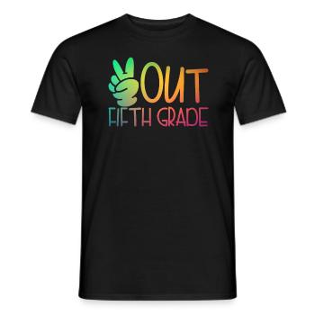 Frieden aus der f�nften Klasse Graduation FriedenH - Männer T-Shirt - Schwarz - Vorne - AI Model Male 178 light (178cm)