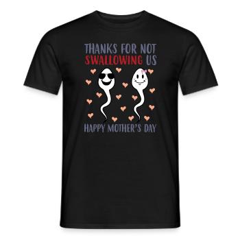 Merci de ne pas nous avoir donné la fête des mères. - T-shirt homme - noir - Devant - AI Model Male 178 light (178cm)