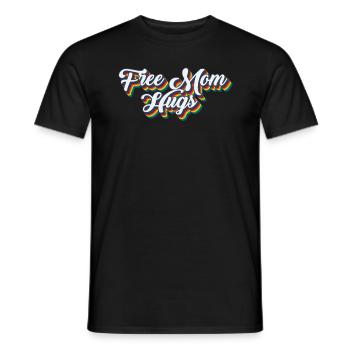 Free Mom Hugs LGBTQ Rainbow LGBT - Men's T-Shirt - black - Front - AI Model Male 178 light (178cm)