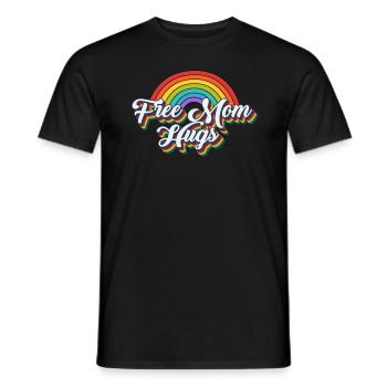 Free Mom Hugs LGBTQ Rainbow LGBT - Men's T-Shirt - black - Front - AI Model Male 178 light (178cm)