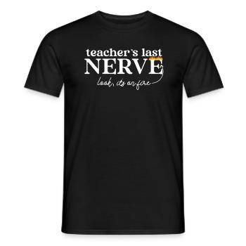 Last nerve appearance of the teacher, the fire doctrine - Men's T-Shirt - black - Front - AI Model Male 178 light (178cm)