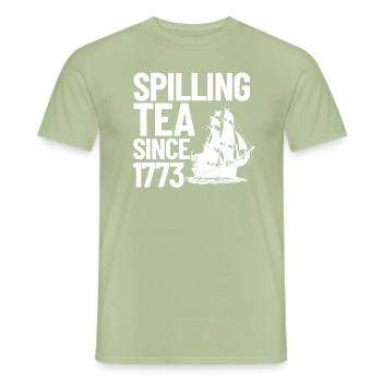Versch�tten Sie den Tee seit 1773 Tea Party 4. Jul - Männer T-Shirt - Sage - Vorne - AI Model Male 178 light (178cm)