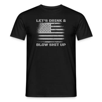Lass uns trinken und Schei�e in das Feuerwerk am 4 - Männer T-Shirt - Schwarz - Vorne - AI Model Male 178 light (178cm)