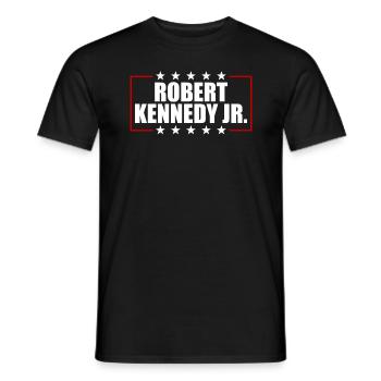 Robert Kennedy Jr. f�r Pr�sident '24 RFK Jr. 2024 - Männer T-Shirt - Schwarz - Vorne - AI Model Male 178 light (178cm)