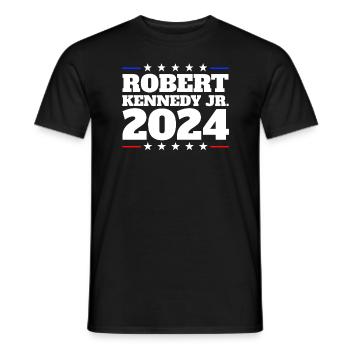 Robert Kennedy Jr. f�r Pr�sident '24 RFK Jr. 2024 - Männer T-Shirt - Schwarz - Vorne - AI Model Male 178 light (178cm)