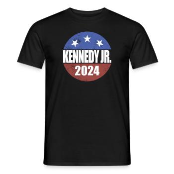 Robert Kennedy Jr. f�r Pr�sident '24 RFK Jr. 2024 - Männer T-Shirt - Schwarz - Vorne - AI Model Male 178 light (178cm)