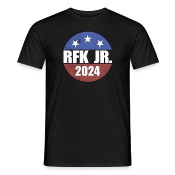 Robert Kennedy Jr. f�r Pr�sident '24 RFK Jr. 2024 - Männer T-Shirt - Schwarz - Vorne - AI Model Male 178 light (178cm)