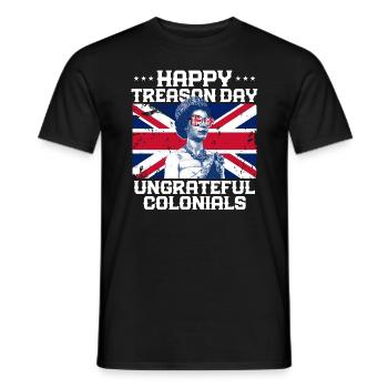 Happy Treason Day undankeful Colonials Elizabethko - Männer T-Shirt - Schwarz - Vorne - AI Model Male 178 light (178cm)