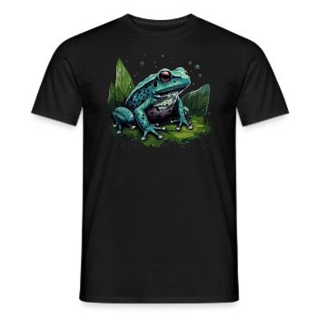 Blue poison dart frog frog tree climber - Men's T-Shirt - black - Front - AI Model Male 178 light (178cm)