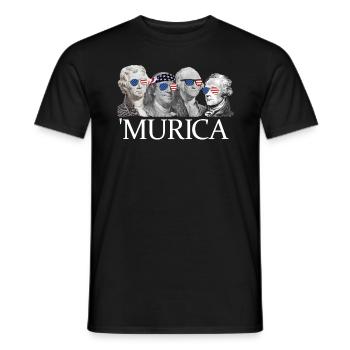 Murica Gr�ndungsv�ter patriotisch 4. Juli Murica - Männer T-Shirt - Schwarz - Vorne - AI Model Male 178 light (178cm)