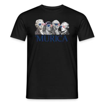 Murica Gr�ndungsv�ter patriotisch 4. Juli Murica - Männer T-Shirt - Schwarz - Vorne - AI Model Male 178 light (178cm)