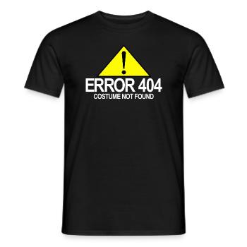 Fehler 404 Kost�m nicht als lustiger Halloween -Fe - Männer T-Shirt - Schwarz - Vorne - AI Model Male 178 light (178cm)