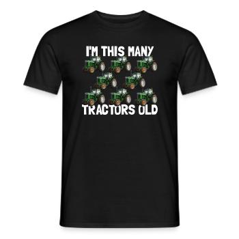 Ich bin so viele Traktoren alte 8 Jahre alte Gebur - Männer T-Shirt - Schwarz - Vorne - AI Model Male 178 light (178cm)