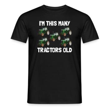 Ich bin so viele Traktoren alte 5 Jahre alte Gebur - Männer T-Shirt - Schwarz - Vorne - AI Model Male 178 light (178cm)